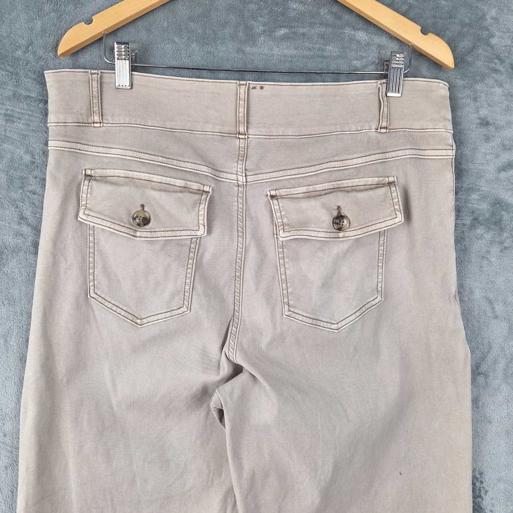 Spanx Pants 1X‎ Tall Wide Leg Stretch Cropped High Rise Pull On Shaping Office - Picture 9 of 11